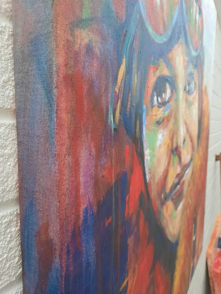 Original Abstract Portrait Painting by Tom Bateman