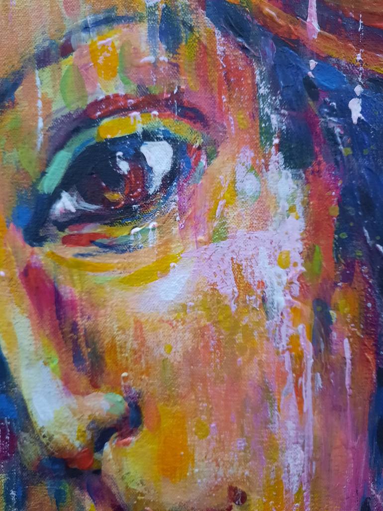 Original Abstract Portrait Painting by Tom Bateman