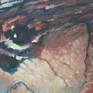 close up of a section of the painting