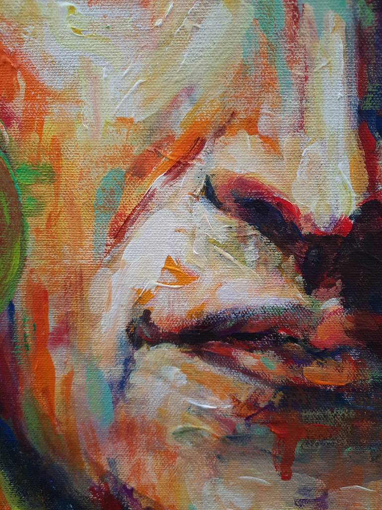 Original Abstract Portrait Painting by Tom Bateman
