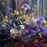 Irises and lupines by Lidia Bеlyasin