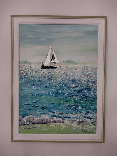 Print of Fine Art Sailboat Paintings by Alisa Iarosh