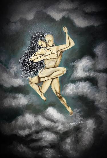 Original Expressionism Love Painting by Ruxandra Mocean