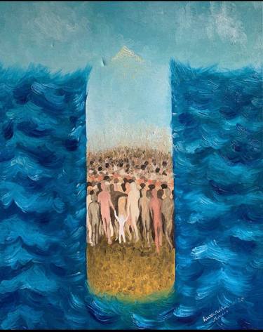 Original Expressionism Religion Painting by Ruxandra Mocean
