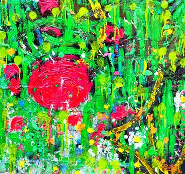 Original Abstract Expressionism Garden Paintings by Giuseppe Valia