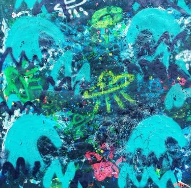 Original Street Art Abstract Painting by Giuseppe Valia