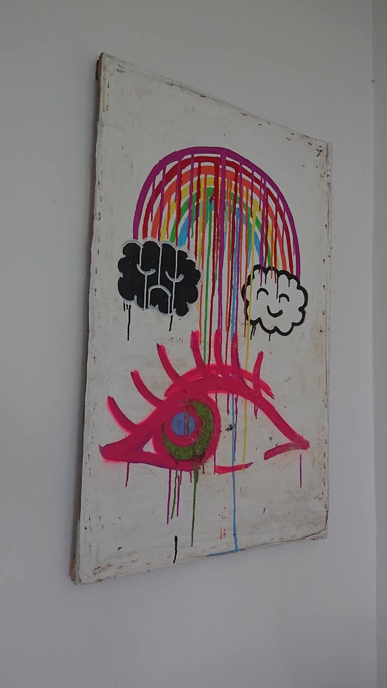 Original Abstract Graffiti Painting by Giuseppe Valia