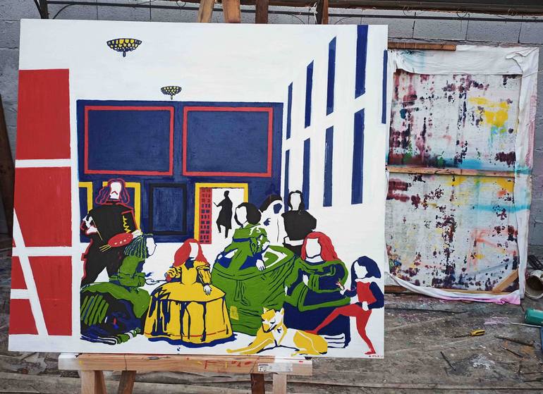 Original Conceptual Pop Culture/Celebrity Painting by Giuseppe Valia