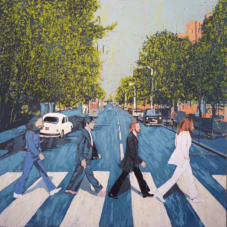 The Beatles (Abbey Road) Painting by Giuseppe Valia