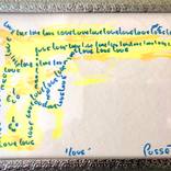Love (textart gun) yellow by Ralph Posset
