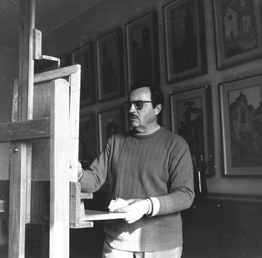 Artist at work in his Studio thumb