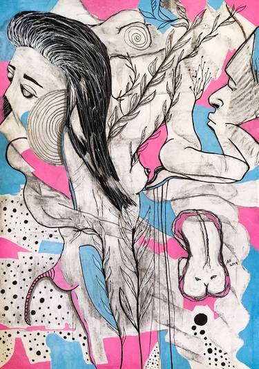 Print of Abstract Love Drawings by Anna Savtchenkov