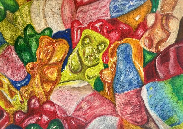 Crispy M&M's Painting by Makhdooma Mallhi