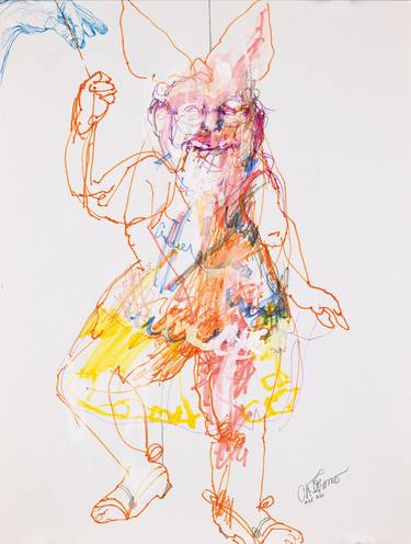 Original Abstract Expressionism Humor Drawing by Spider Pilot