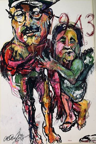Original Dada Politics Painting by Spider Pilot