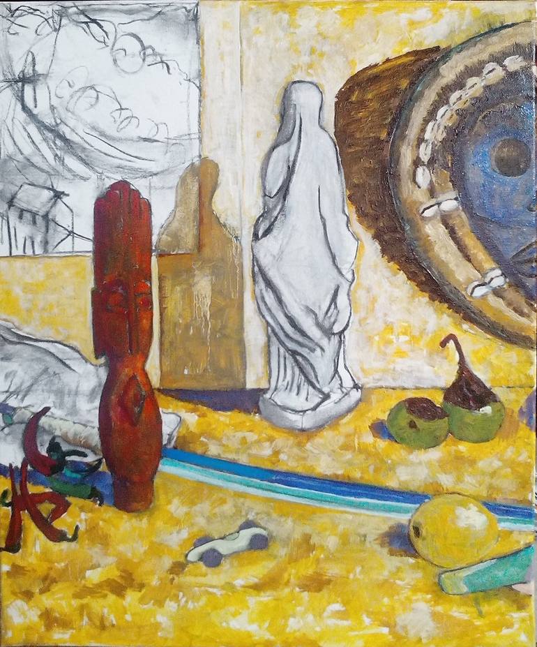 Original Abstract Still Life Painting by Robin Buisson