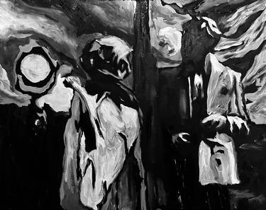 Original Expressionism People Painting by Mark Osterman