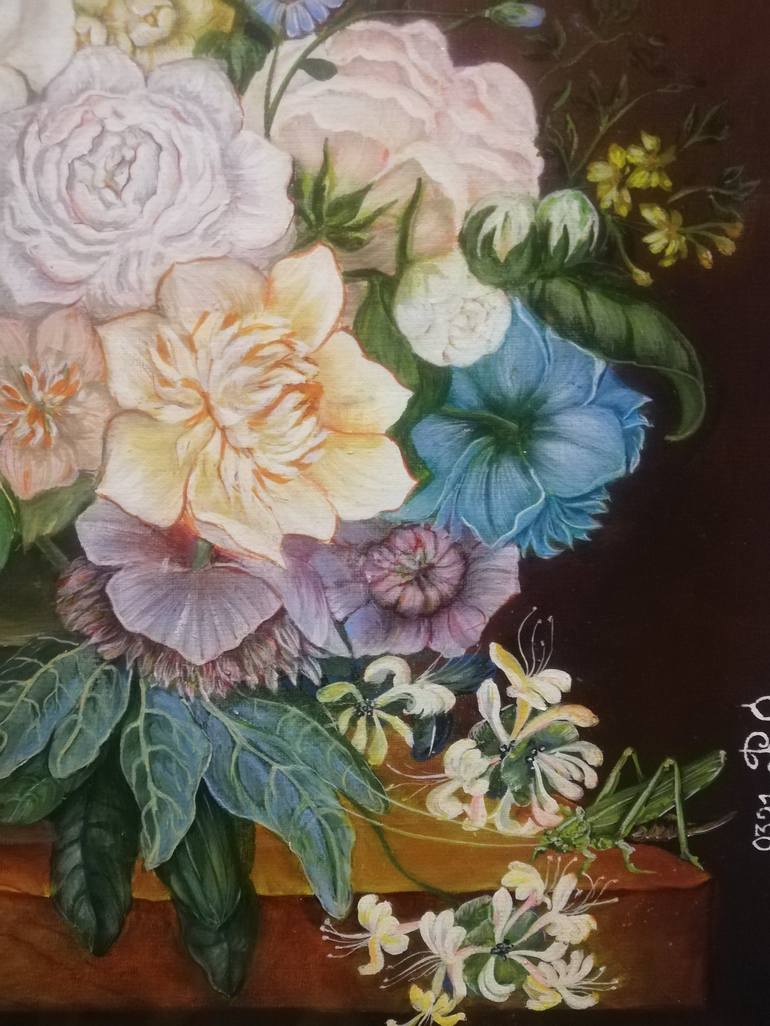 Original Fine Art Floral Painting by Regina Orgusar