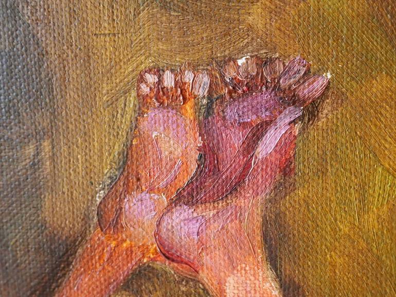 Original Expressionism Nude Painting by Alfia Kircheva