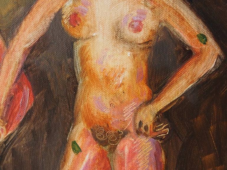 Original Expressionism Nude Painting by Alfia Kircheva