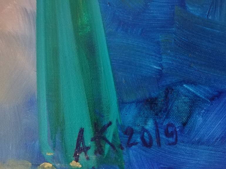 Original Expressionism People Painting by Alfia Kircheva