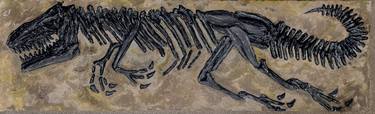 Driftwood Dinosaur Fossil 3D on canvas thumb