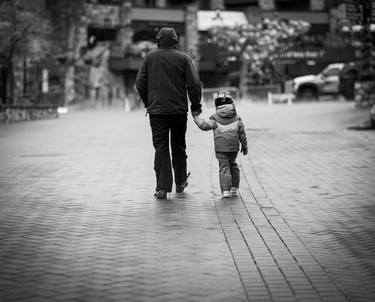 Father & Daughter Walking in Vail thumb