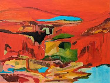 Original Abstract Landscape Paintings by Alpana Rai