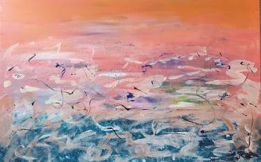 Print of Abstract Expressionism Seascape Paintings by Alpana Rai