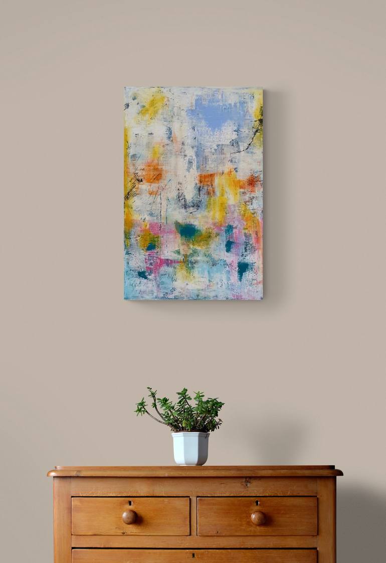 Original Art Deco Abstract Painting by Alpana Rai