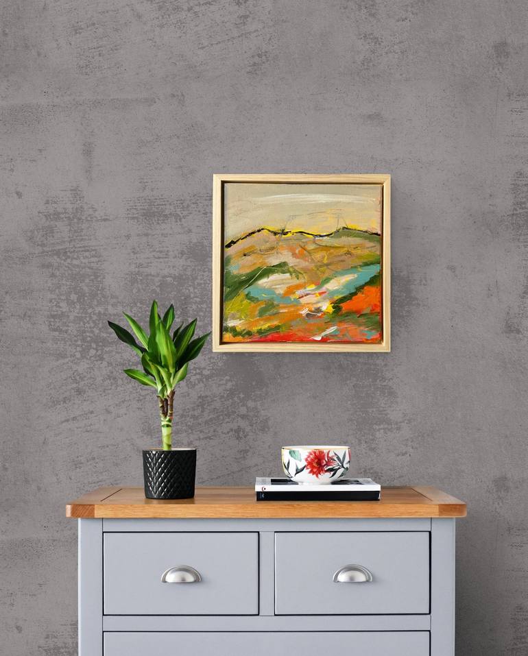 Original Abstract Expressionism Landscape Painting by Alpana Rai