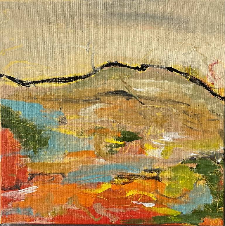 Original Abstract Expressionism Landscape Painting by Alpana Rai