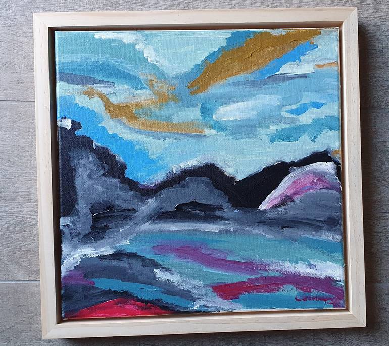 Original Abstract Expressionism Landscape Painting by Alpana Rai