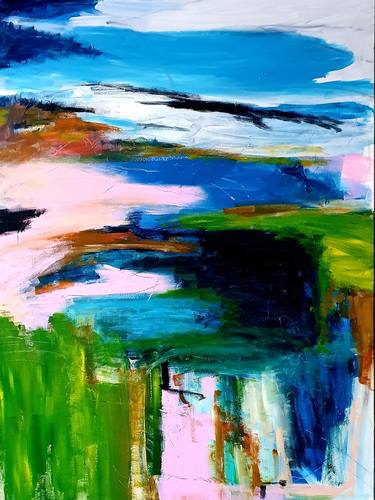 Print of Abstract Expressionism Landscape Paintings by Alpana Rai