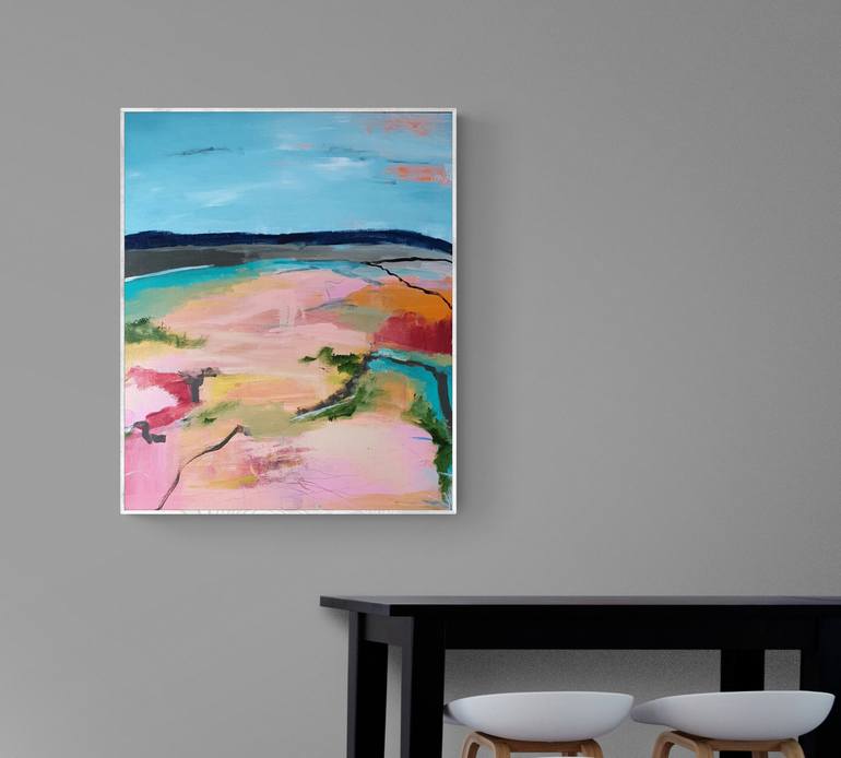 Original Abstract Expressionism Landscape Painting by Alpana Rai