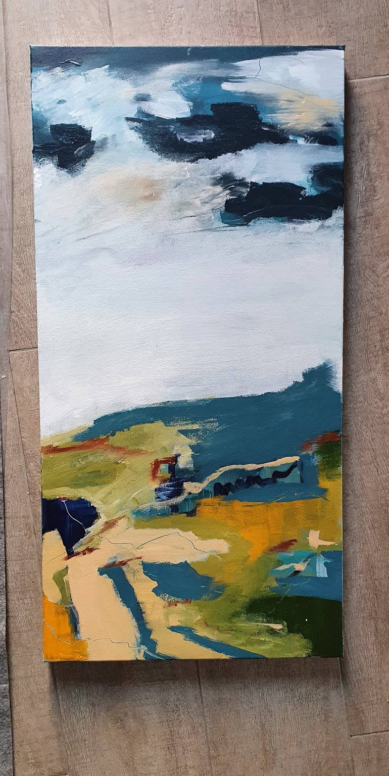 Original Abstract Expressionism Landscape Painting by Alpana Rai