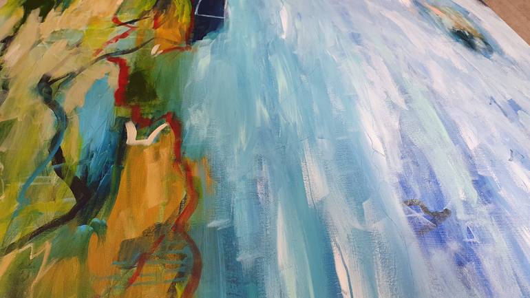Original Abstract Expressionism Landscape Painting by Alpana Rai