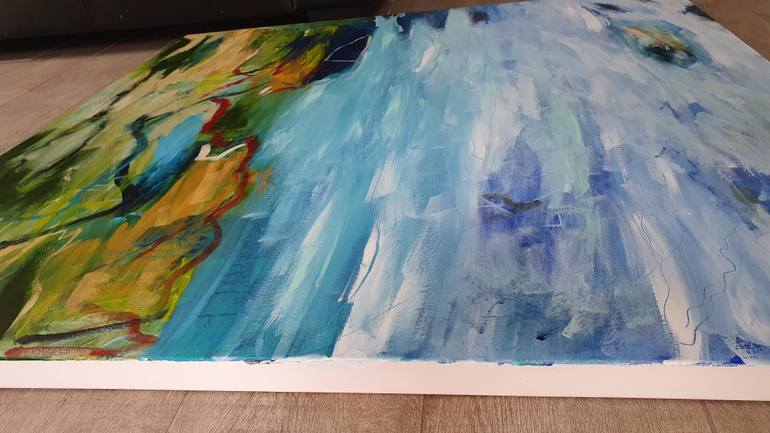 Original Abstract Expressionism Landscape Painting by Alpana Rai