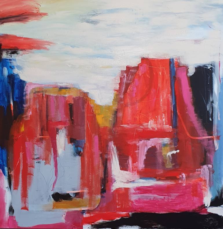 Original Abstract Expressionism Outer Space Painting by Alpana Rai