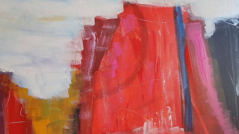 Original Abstract Expressionism Places Painting by Alpana Rai