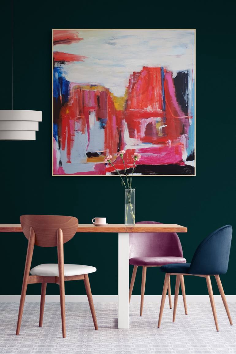 Original Abstract Expressionism Outer Space Painting by Alpana Rai