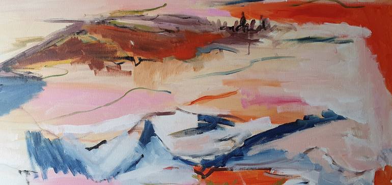 Original Abstract Expressionism Landscape Painting by Alpana Rai