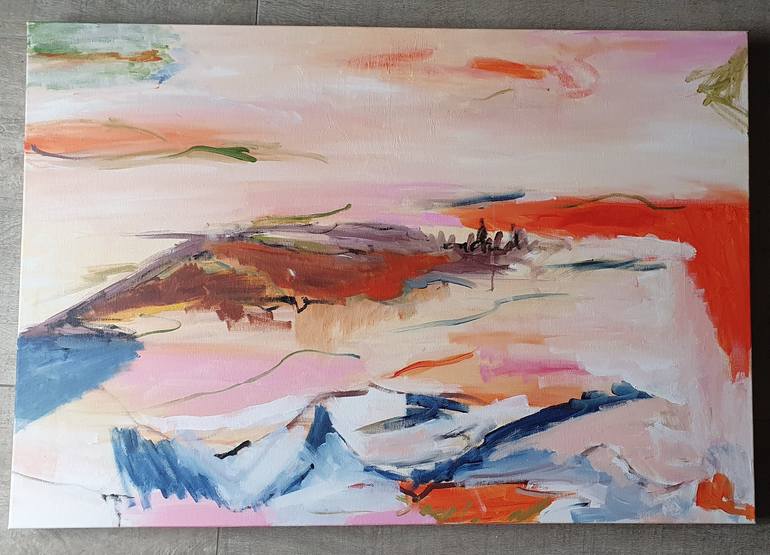 Original Abstract Expressionism Landscape Painting by Alpana Rai