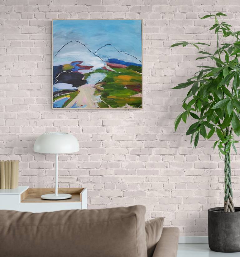 Original Abstract Landscape Painting by Alpana Rai