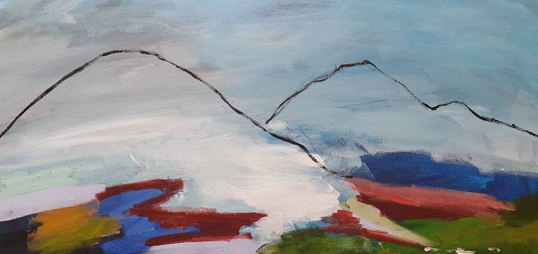 Original Abstract Landscape Painting by Alpana Rai