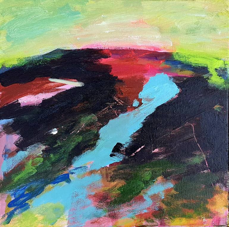 Original Abstract Expressionism Landscape Painting by Alpana Rai