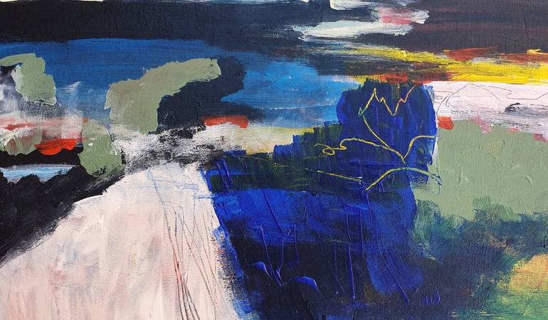 Original Abstract Expressionism Abstract Painting by Alpana Rai