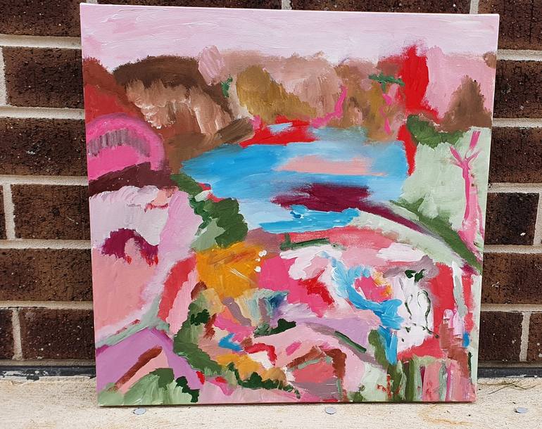 Original Abstract Expressionism Landscape Painting by Alpana Rai