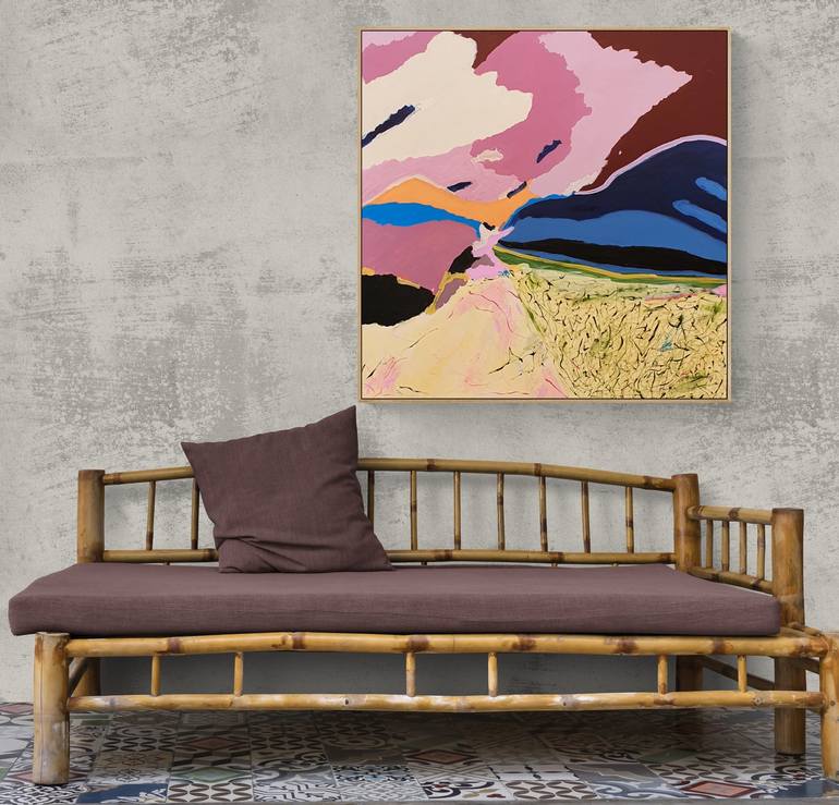 Original Abstract Expressionism Landscape Painting by Alpana Rai