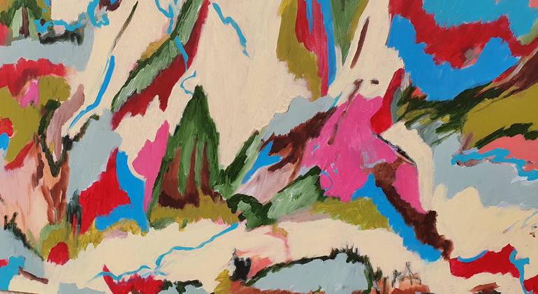 Original Abstract Landscape Painting by Alpana Rai